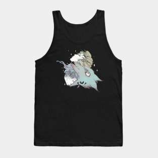 Gothic Wolf Artwork With Girls Tank Top